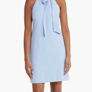 Vince Camuto Light Blue Bow-Tie Mini Dress
